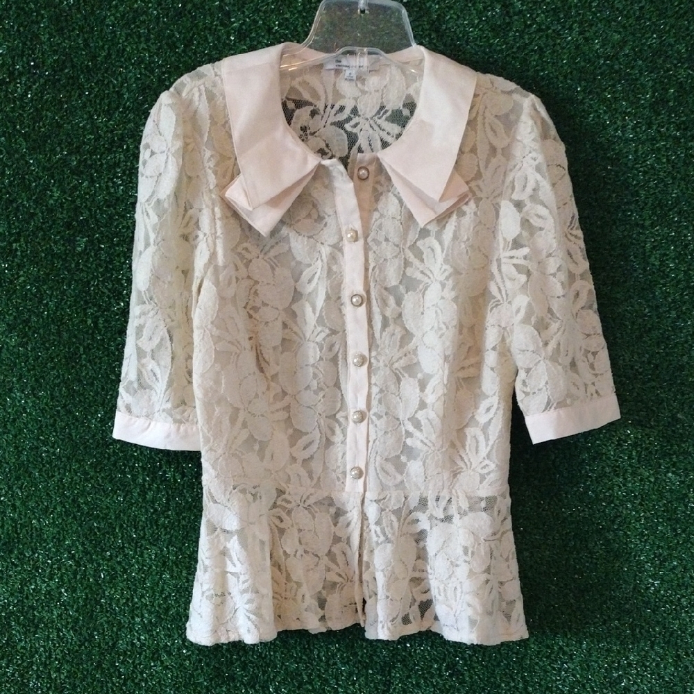 Elegant Cream Lace Blouse